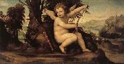 SODOMA, Il Cupid in a Landscape oil
